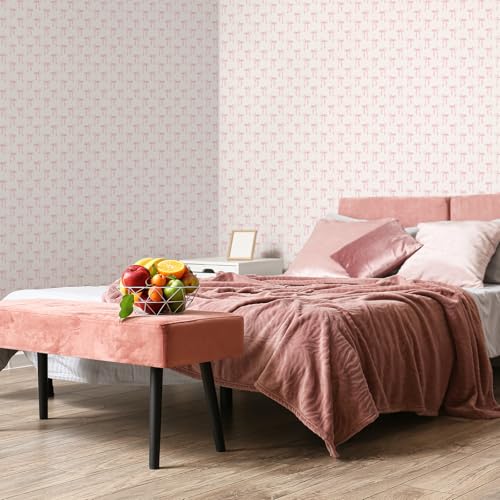 Drydiet Pink Bow Wallpaper Peel and Stick Contact Paper 15.8 in x 118.1 in - color: Pink, size: 15.8 in x 118.1 in, style: Bow
