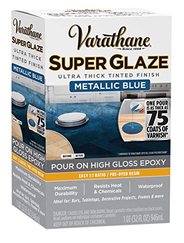 Varathane Super Glaze High Gloss Metallic Blue Epoxy - color: Metallic Blue