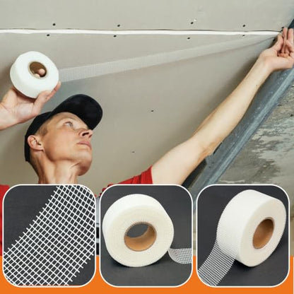 Drywall Joint Tape, 2" x 148 FT Self-Adhesive Fiberglass Drywall Mesh Tape
