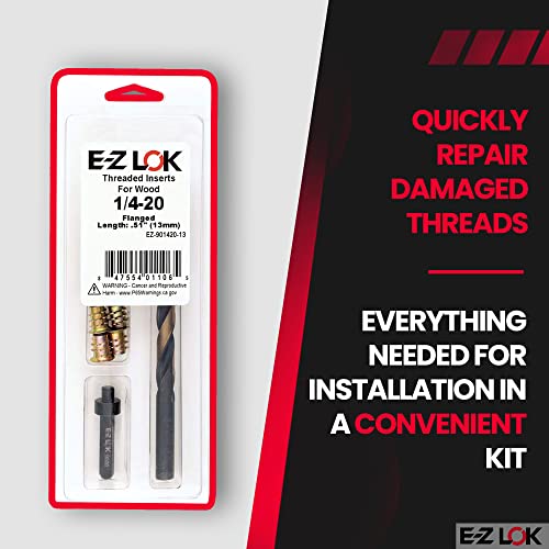 E-Z LOK Thread Repair Kit, 0.25-20 - size: 1/4-20 x 13mm, style: Flanged