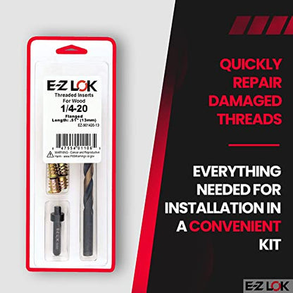 E-Z LOK Thread Repair Kit, 0.25-20 - size: 1/4-20 x 13mm, style: Flanged