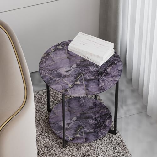 Purple Gold Black Marble Contact Paper Peel and Stick Countertops Glossy Violet Marble Wallpaper Vinyl Wrap for Kitchen Table Shelf Prepasted Counter Top Cover for Bathroom 23.6"x118" - size: 23.6" x 118"