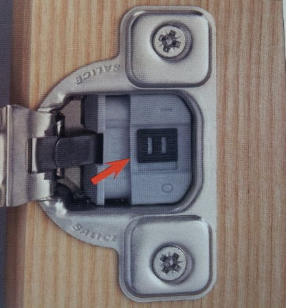 Salice Compact Soft Close Hinge 1/2" Overlay Pack of 10 Hinges with Screws and Bumpers CUP37D9
