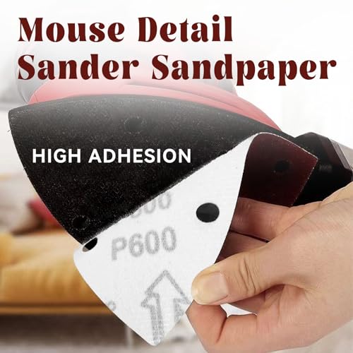 60 Pcs 600 Grit Mouse Sandpaper, Aluminum Oxide Mouse Sanding Pads - size: 600 Grit