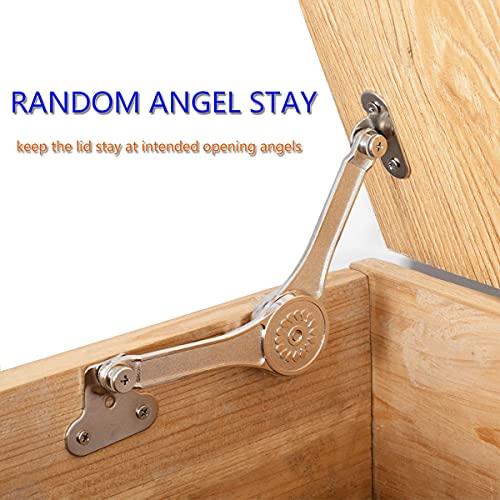 Toy Box Hinges Soft Close - Lid Support Heavy Duty Chest Soft Close Hinges for Wooden Box, Support 50lb/2pcs (APFFSY)