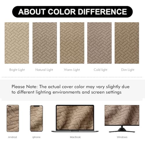 Genina Waterproof Chair Covers for Dining Room Chair Slipcovers Set of 4 - color: Khaki, size: 14-18in Waterproof