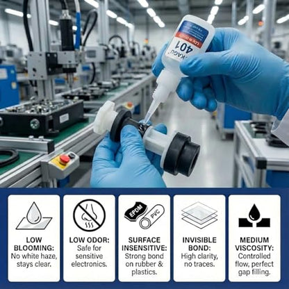 401 Super Glue Instant Adhesive Clear 20g for Plastic Wood Metal Rubber Leather 2 Pack - size: 401, style: 2 Pack
