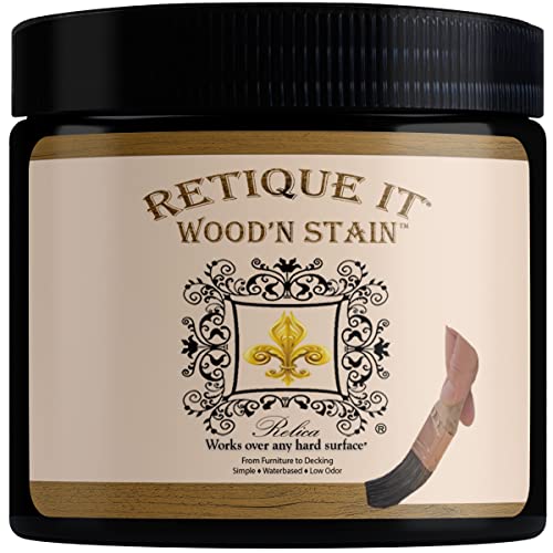 Retique It Wood'nStain - Liquid Wood Gel Stain Interior/Exterior (16 oz (Pint), 97 Old Oak) - color: 97 Old Oak, size: 16 oz (Pint)