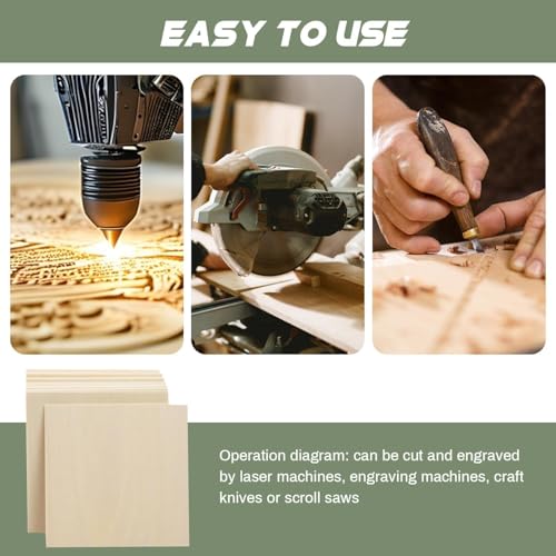 2 Pack Plywood Sheets, 17.1" x 17.1"x 8/25" Basswood Sheets - color: 2 Pack, size: 17.1" x 17.1"x 8/25"