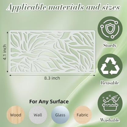 Geometric Texture Stencils for Crafts Reusable 16Pcs Stencils(8.3X4.1 Inch) - color: Texture 20