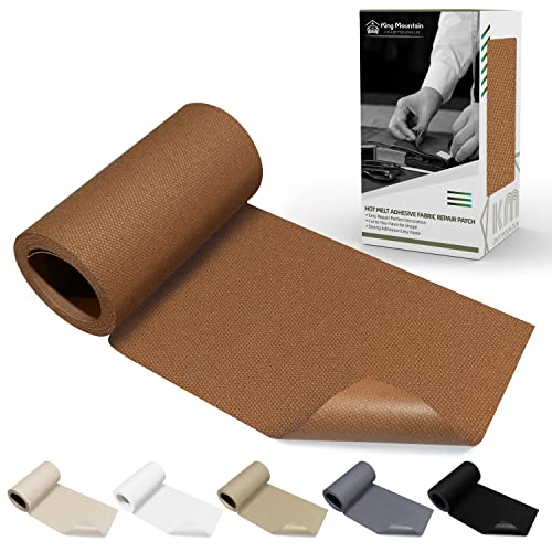 KING MOUNTAIN Canvas Iron on Patch,3"×60",Waterproof 100% Cotton Fabric Repair Patch,Used for Various Sofa,Tent,Clothes,Seats,Suitcases (Brown) - color: Brown Canvas, size: 3"x60"