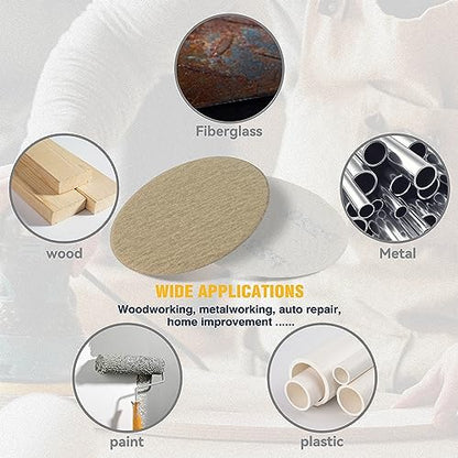 S SATC 50PCS 3 Inch Hook and Loop Sanding Disc 220 Grit Sanding Discs for Random Orbital Sander Aluminum Oxide Sandpaper Discs for Woodworking Automotive Metal - style: 220Grit 50 pack