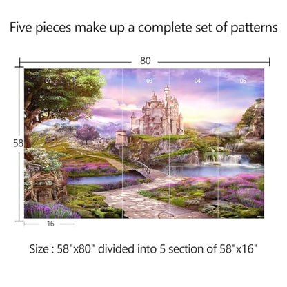 Children's Room Castle Peel-and-Stick Wall Mural-58 x80 - color: Zzsl-04, size: 58"x80"