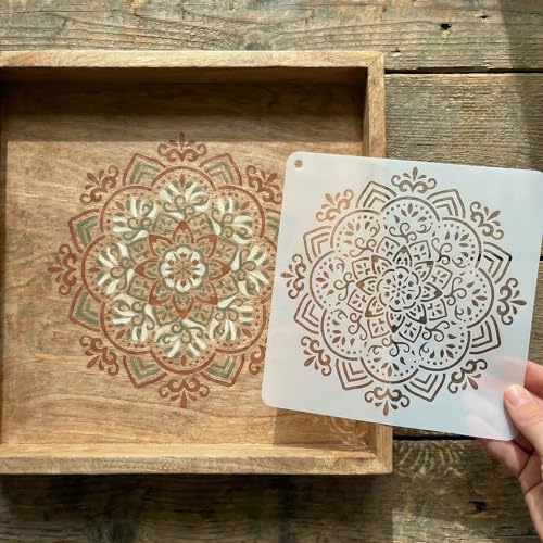 16 Pcs Mandala Stencils for Painting, Floral Geometry for Canvas 6 Inch - color: Mandala