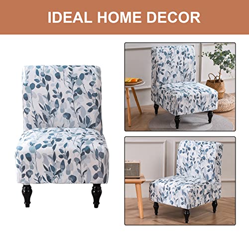 Eco-Ancheng Armless Chair Slipcover Removable Armless Accent Chairs Covers Washable Armless Slipper Chair Slipcover Printed Armless Chair Furniture Protector Covers for Living Dining Room Hotel - color: A38