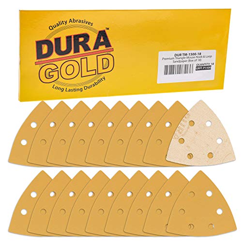 Dura-Gold Premium Triangle Oscillating Mouse Sanding Sheets - 1500 Grit - size: 1500-Grit