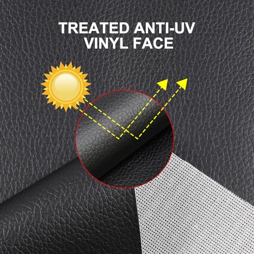 Faux Leather Sheets Soft Leather Fabric Upholstery Faux Leather Material 0.5mm Pleather Marine Vinyl Fabric for Sofa,Car Seat,Furniture Sew,Cover,DIY Project (1yard, Black) - color: Black, size: 36inchx54inch,1yard