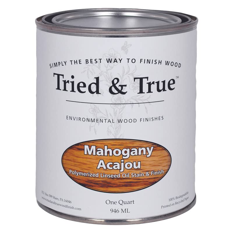 Tried & True Mahogany Stain & Finish, Quart - color: Mahogany, size: Quart