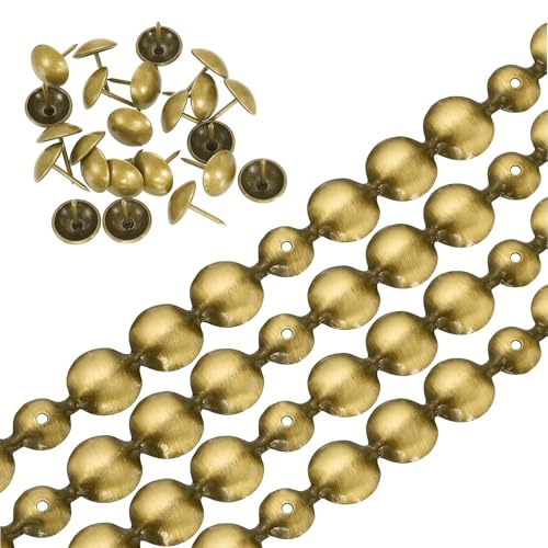 uxcell Upholstery Nailhead Trim, 6 Meters Glossy Upholstery Tacks Strips, Decorative Nail Trims with Nails for Sofa Headboard, Chair DIY Furniture Accessory (16mm Bronze) - color: Bronze, size: 6 Meters