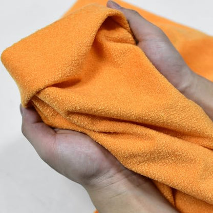 Surf turtle Orange Short Pile Thick Upholstery Fabric, 60" Wide, 1 Yard - color: Orange