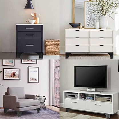OwnMy 4PCS Metal Furniture Legs 4 Inch Black Sofa Legs Dresser Legs - size: 4 Inch