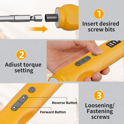 Electric Screwdriver Set, 1500mAh Cordless Rechargeable Screwdriver With Bits & Extension Shaft, Mini Power Tool For Electronics Repair, DIY Home Maintenance – 5N.m Torque, LED Light, 300rpm