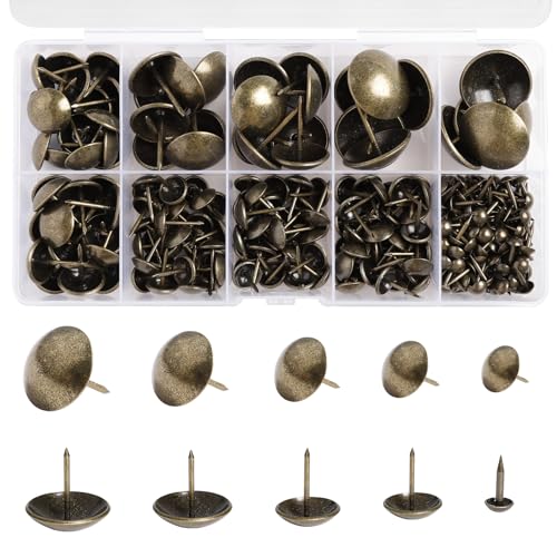 SVKN Upholstery Tacks for Furniture 120pcs Antique Bronze Nails