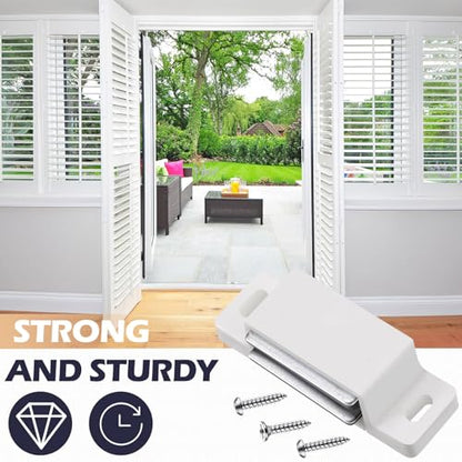 Moxweyeni 24 Pack Cabinet Magnets Magnetic Door Catch 15lb, White - color: White