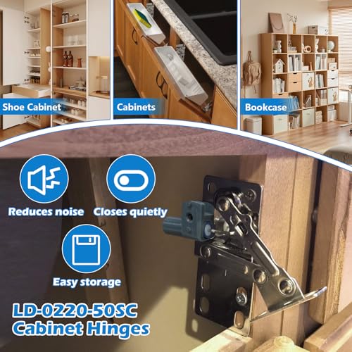 LD-0220-50SC Soft Close Pivot Hinges Self Closing Cabinet Door Hinge - color: 2 Pair