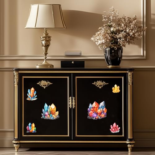 Peacoblue Colorful Crystal Rub On Transfers for Furniture Craft 6"x12" - style: Colorful Crystal