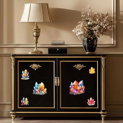 Peacoblue Colorful Crystal Rub On Transfers for Furniture Craft 6"x12" - style: Colorful Crystal