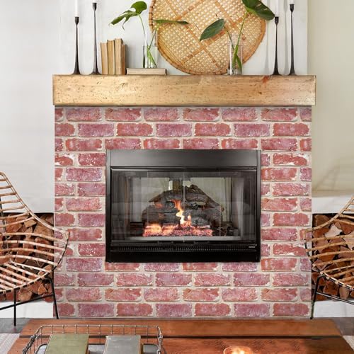 Commomy 10 Pcs Peel and Stick Brick Tile 10 Pcs 11.8"X11.8" - color: ‎BRICK-QU