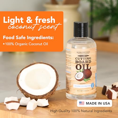 CLARK'S Cutting Board Oil made with Organic Coconut Oil, 12 Oz - Food Grade - style: Coconut Extract