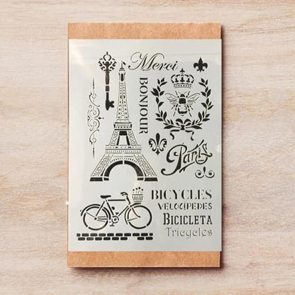 TIAMECH A4 Reusable Vintage Tower Bicycle Stencil for Painting - style: Tower Bicycle