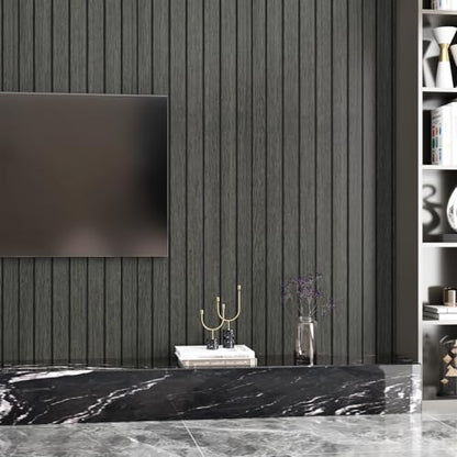 Peel and Stick 3D Textured Wood Slat Panels for Bedroom Walls - size: 11.8" x118"