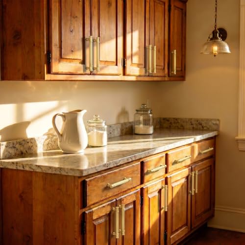 Goo-Ki 6 Pack Stripes Cabinet Pulls Champagne Bronze Drawer Handles, 7.56 Inch c-c Modern Dresser Pulls Zinc Alloy & Aluminium Kitchen Cabinet Hardware,3210UBR-192 - color: Champagne Bronze, size: 7.56"(192mm) Center-Center