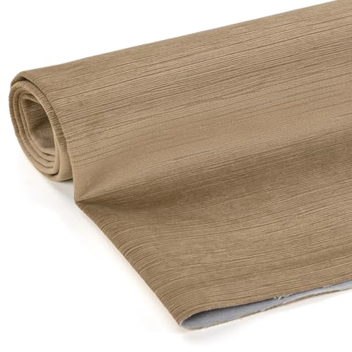 Foamma Benson Textured Microfiber Plain Velvet Upholstery Fabric by The Yard – 56" Wide Soft Fabric Ideal for DIY Sewing, Upholstery, Crafts, Chairs, Sofas and Home Décor - Khaki, 1 Yard - color: Khaki, size: 1 Yard