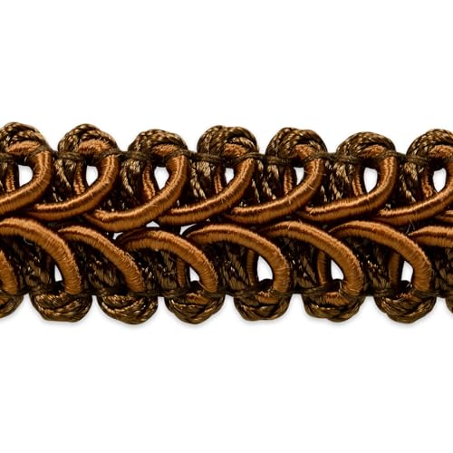 Gimp/Woven Braid Trim by The Yard (Cocoa) - color: Cocoa