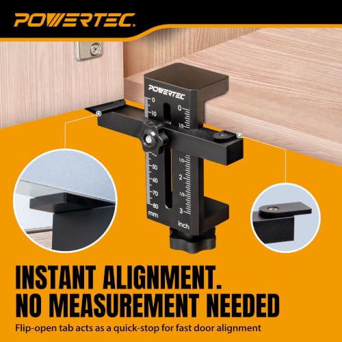 POWERTEC Cabinet Door Mounting Jig for Upper Wall Cabinets (72426) - style: Cabinet Door Mounting Jig