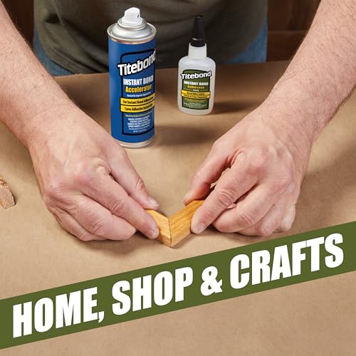 Titebond Instant Bond Thick CA Super Glue – Ethyl Cyanoacrylate Adhesive for Wood, 8-10 Second Set – 4 Oz. 6222 - size: 4 oz.