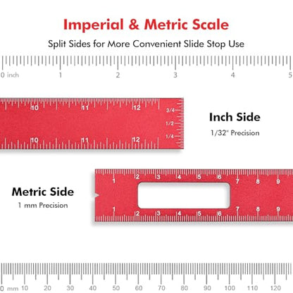 3PCS Woodworking Ruler Set, Precision Measuring Tool for Layout