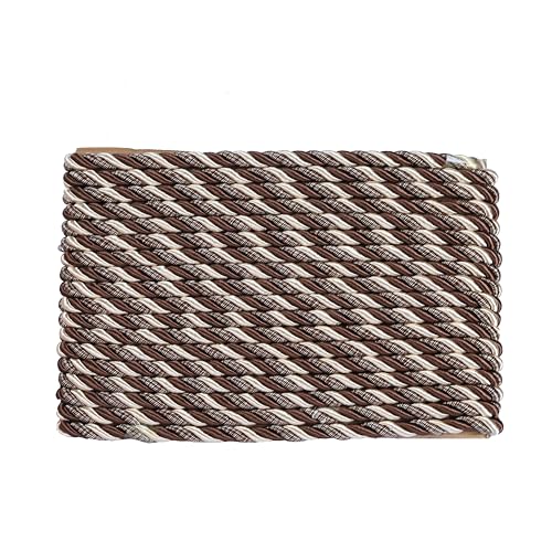 10 Yards / 1cm Twisted Rope Cord Trim Nylon Rope Thread String for DIY,Home Decor,Sofa Furniture Decoration- (Dark Coffee, 10 Yard) - style: dark coffee