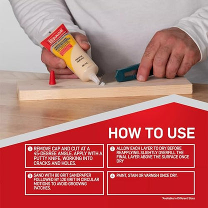 Tinted Wood Filler - Red Oak, 90 ml