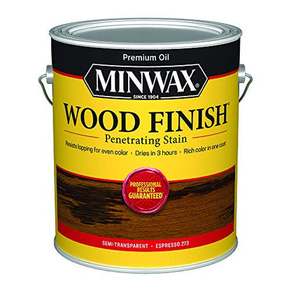 Minwax 710990000 Wood Finish 250 VOC Compliant, Espresso Stain, Gallon - color: 250 VOC Espresso, size: 1 Gallon