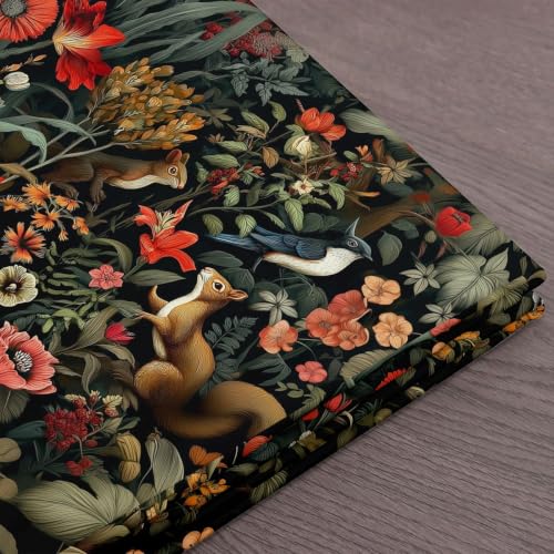 Feelyou Groovy Flower Fabric by The Yard 1 Yard(Length 36" x Width 62") - color: Auburn, size: 1 Yard