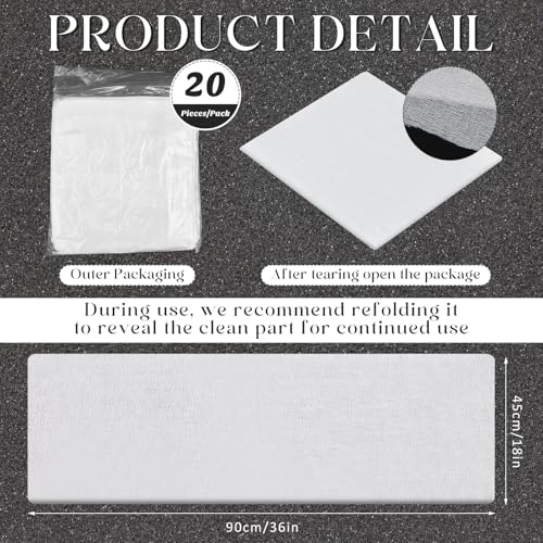 Maxcheck 100 pcs Sticky Tack Cloth, Heavy Duty 24 x 20 Mesh, White - color: White