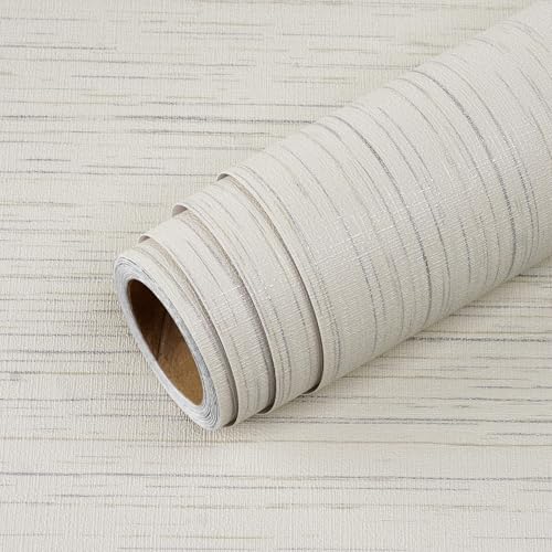 Livelynine Taupe Grasscloth Peel and Stick Wallpaper Textured Neutral Faux Grasscloth Contact Paper 15.8X78.8 Beige Grey Removable Grass Cloth Wallpaper Rolls for Walls Bathroom RV Camper Prepasted - size: 15.8" x 78.8"