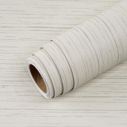 Livelynine Taupe Grasscloth Peel and Stick Wallpaper Textured Neutral Faux Grasscloth Contact Paper 15.8X78.8 Beige Grey Removable Grass Cloth Wallpaper Rolls for Walls Bathroom RV Camper Prepasted - size: 15.8" x 78.8"