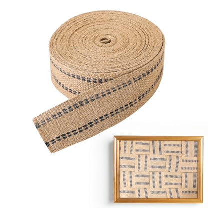 Craft Jute Webbing Tape (Black and Brown, 2" x 10 Yards) - color: Black and Brown, size: 2" x 10 Yards