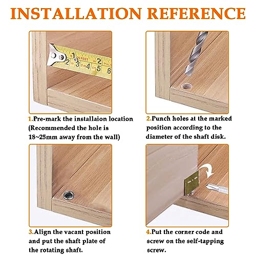 Aifeier ET 2 Sets Pivot Hinges Bronze Heavy Duty Concealed Shaft - color: Bronze